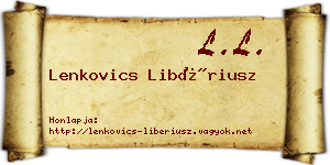 Lenkovics Libériusz névjegykártya